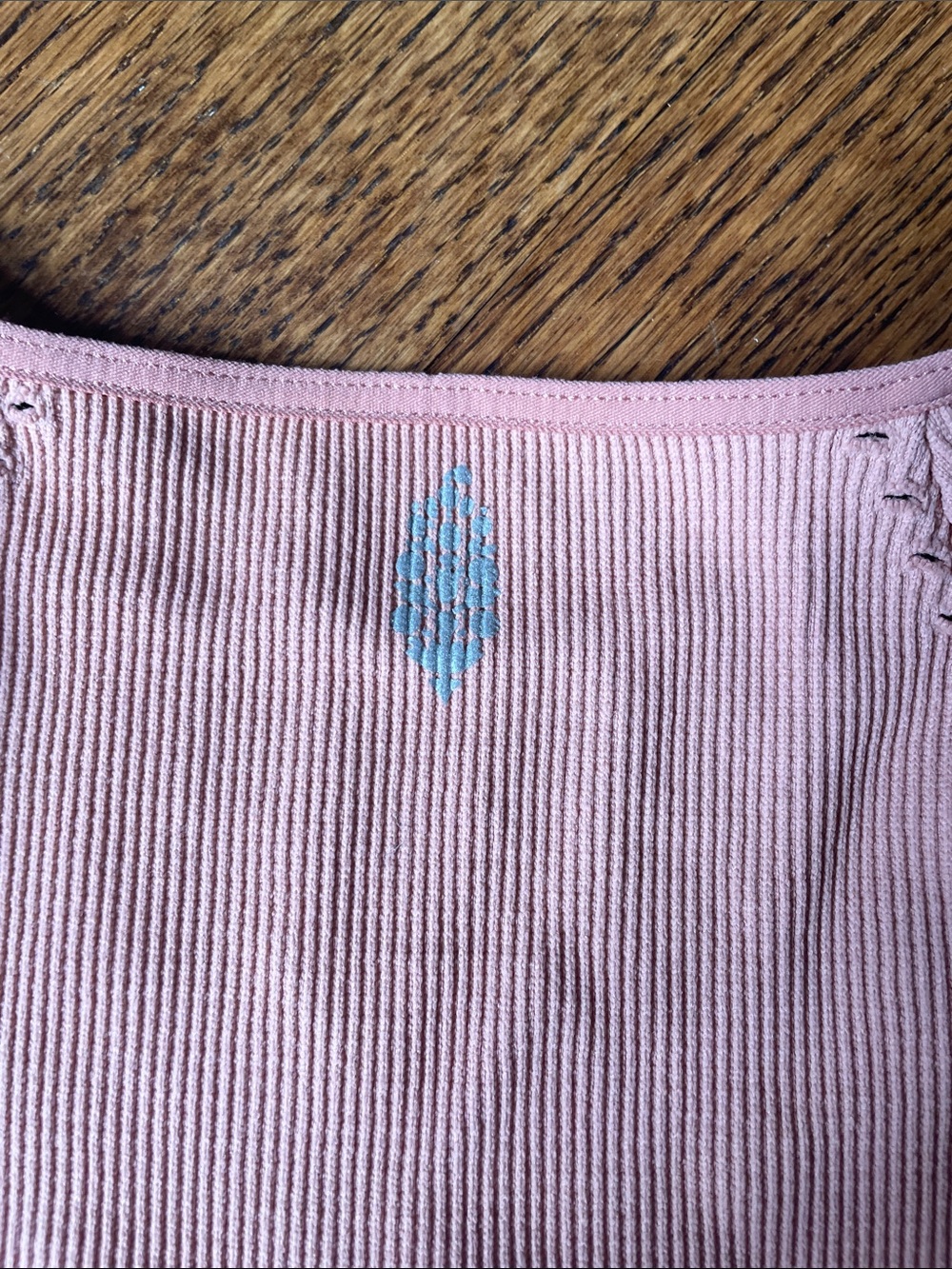 Free People Movement Cut It Out Long Sleeve Ribbed Crop Tee in Dusty Pink - Picture 7 of 9
